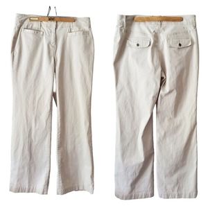 Y2K Tommy Hilfiger Size 10 Chino Pants Stretch Khaki Janie Fit Wide Trouser Leg